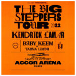 Kendrick Lamar affiche concert the big dteppers tour accor arena paris 2022